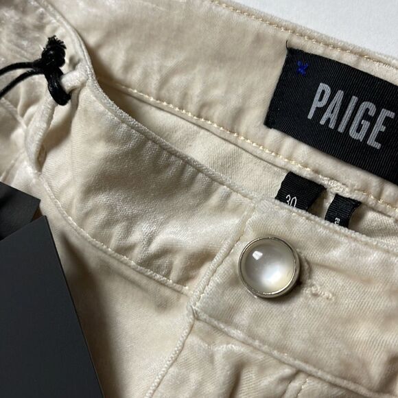 Paige Jeans soft VELVET Flare Bell Bottom Paige Size 30 Wide Leg Mom Jean NWT - Picture 5 of 8